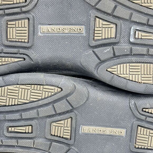 Lands' End Mary Jane Shoe Womens 8D Wide Green Gray Mesh Trekker Leather Hiking - Picture 11 of 12